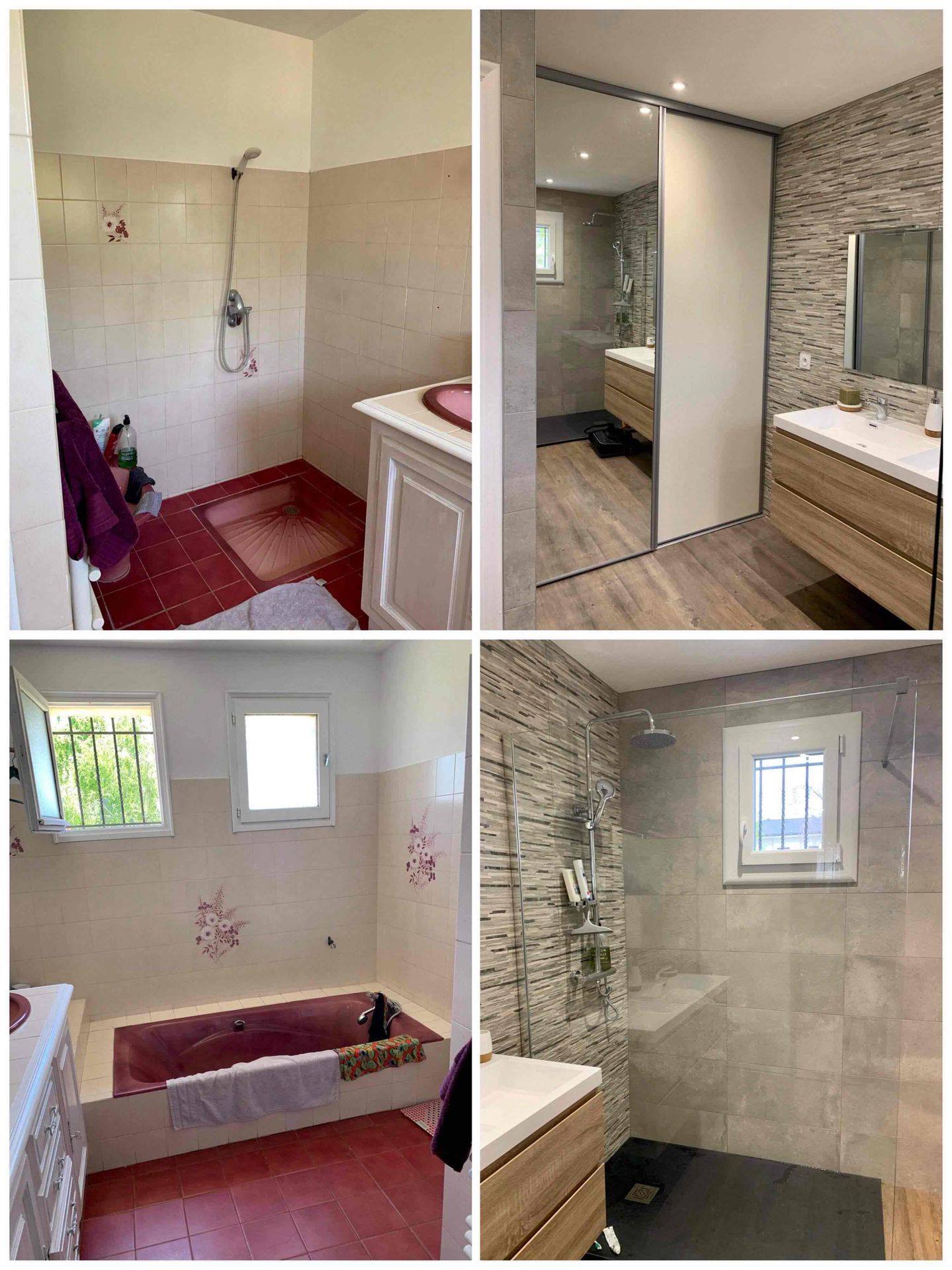 Chantier salle de bains rénovée