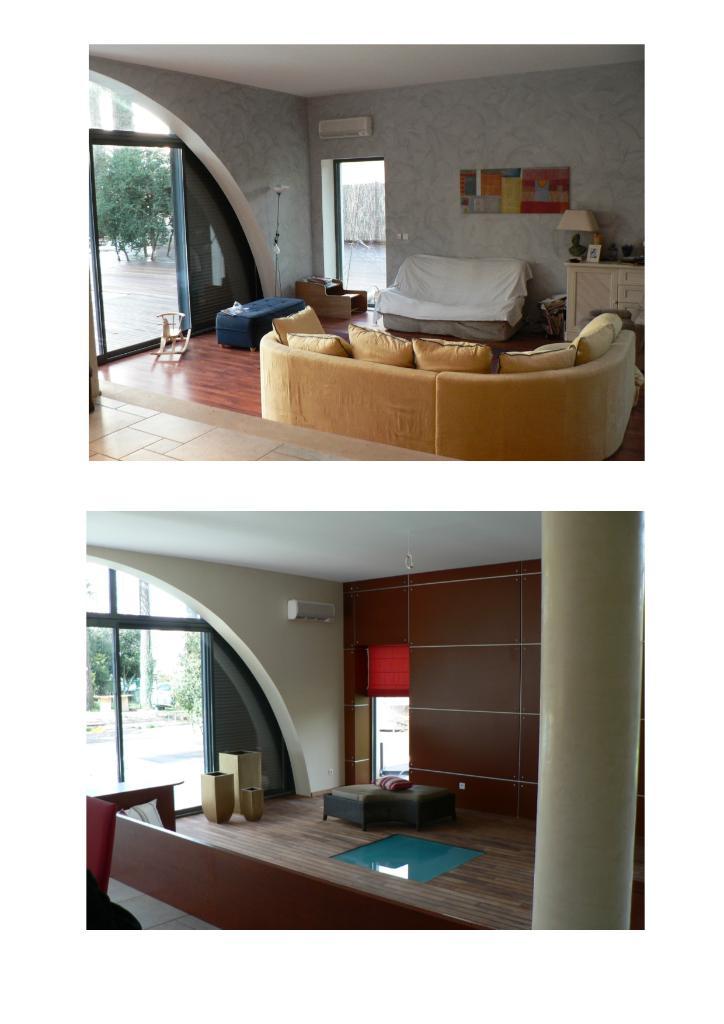 Chantier salon contemporain